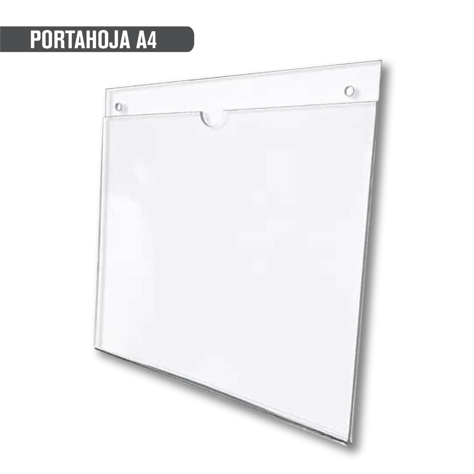 Portahoja de Acrilico A4 para Pared - Horizontal
